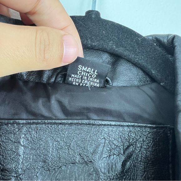 Jacqueline Ferrar Authentic Pig Nappa Genuine Leather Black Zip Up Jacket size S - Picture 10 of 13